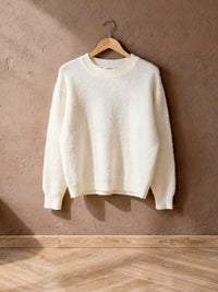 Pull col rond Juliette – Blanc