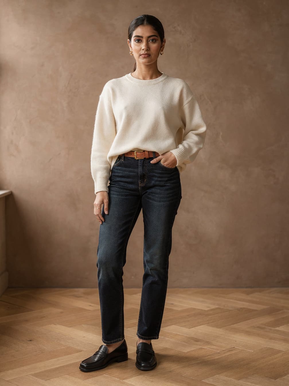 Pull col rond Juliette – Blanc