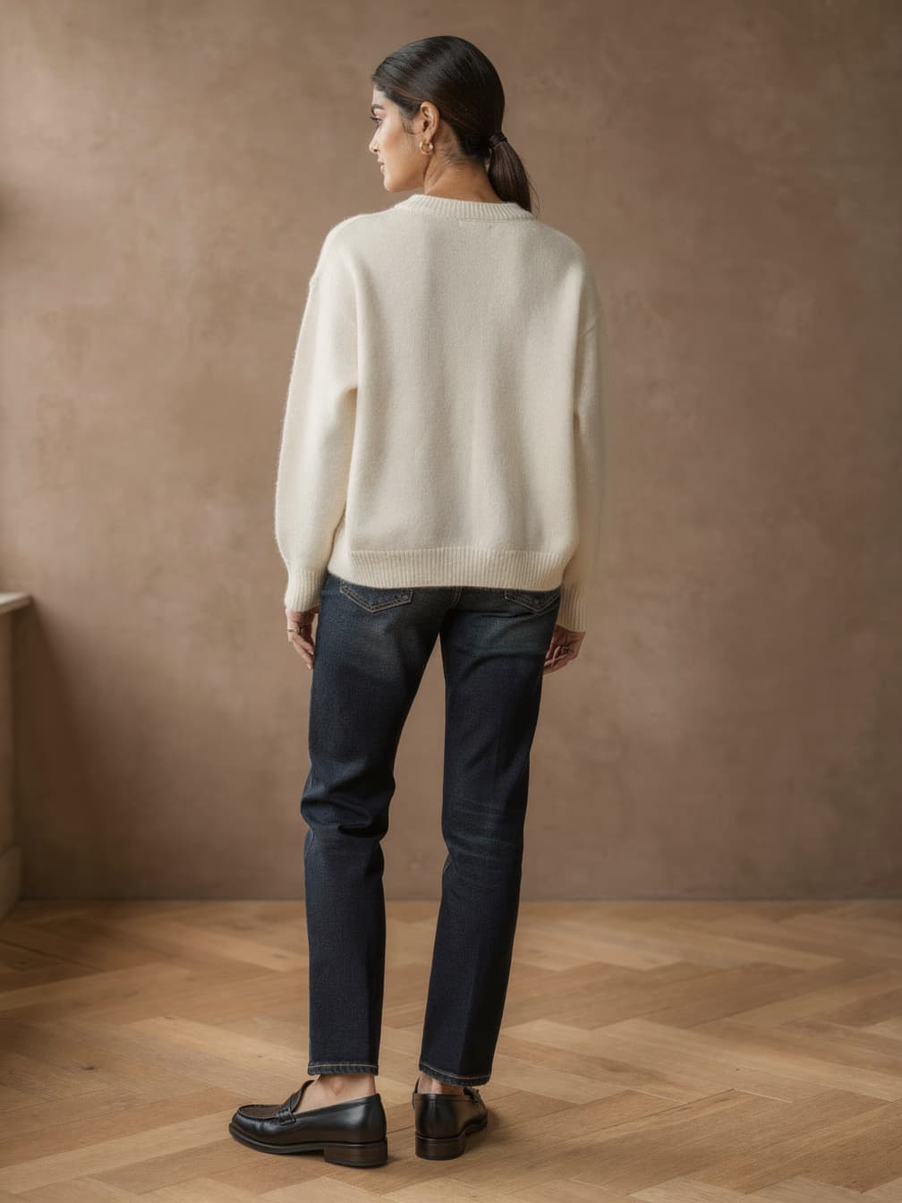 Pull col rond Juliette – Blanc