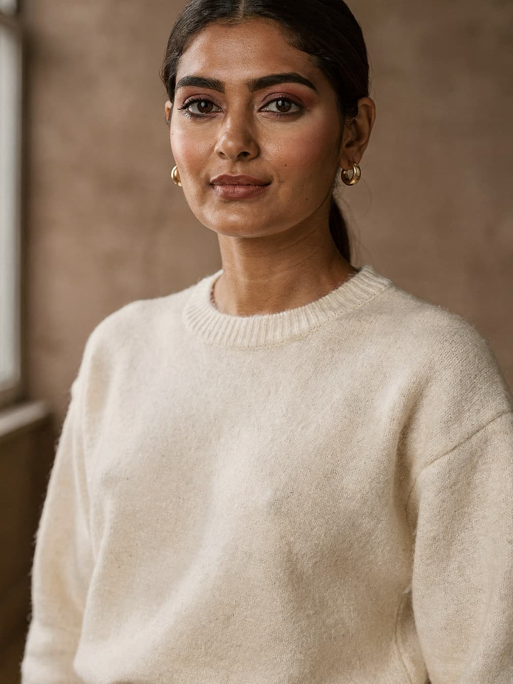 Pull col rond Juliette – Blanc