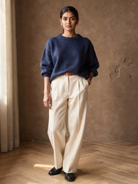 Pull col rond Juliette – Bleu