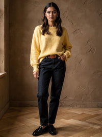 Pull col rond Juliette – Jaune