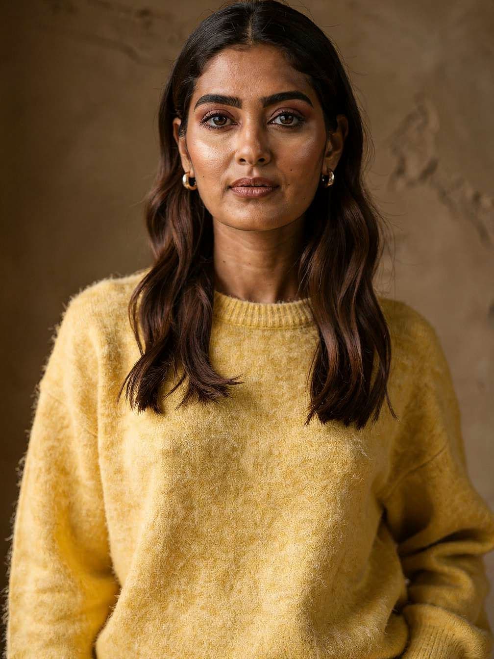 Pull col rond Juliette – Jaune