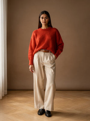 Pull col rond Juliette – Rouge