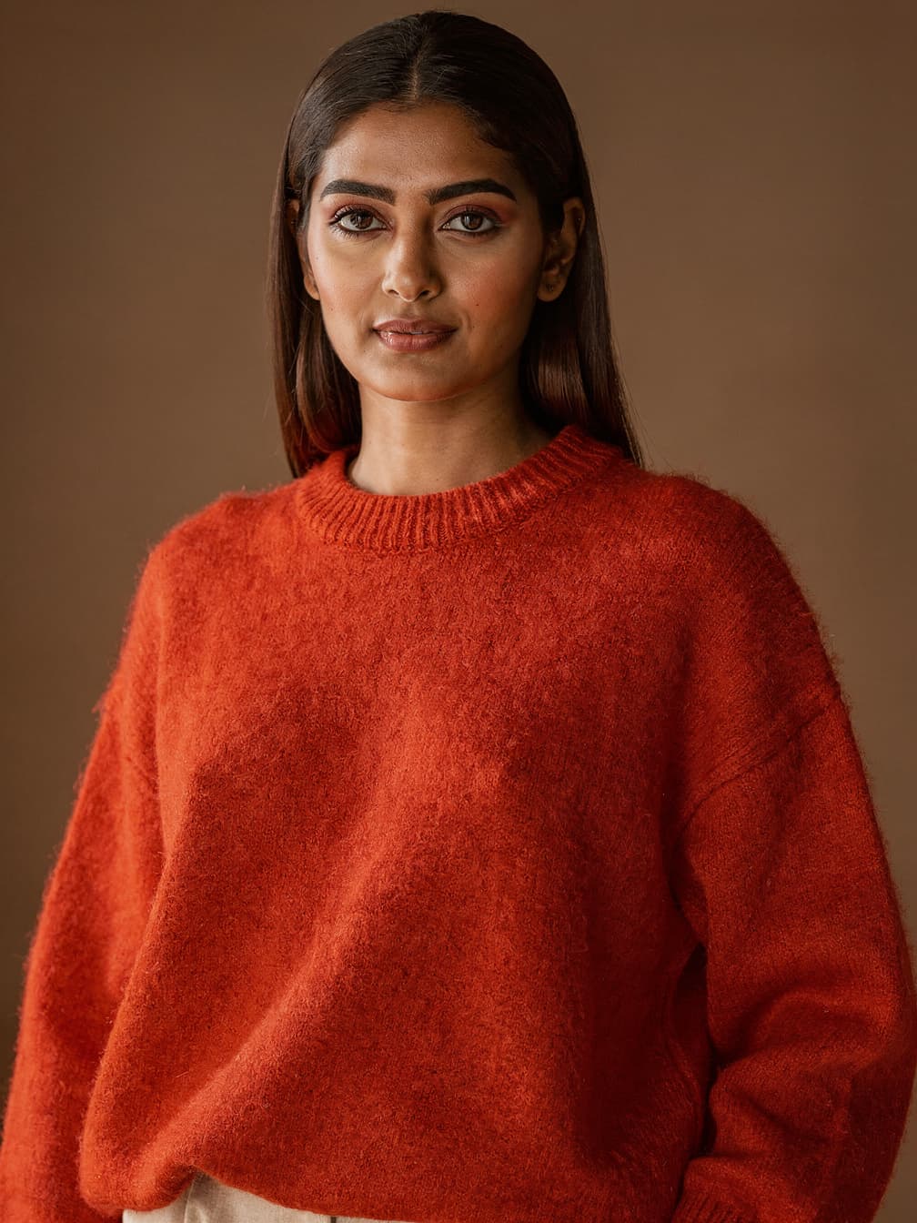 Pull col rond Juliette – Rouge