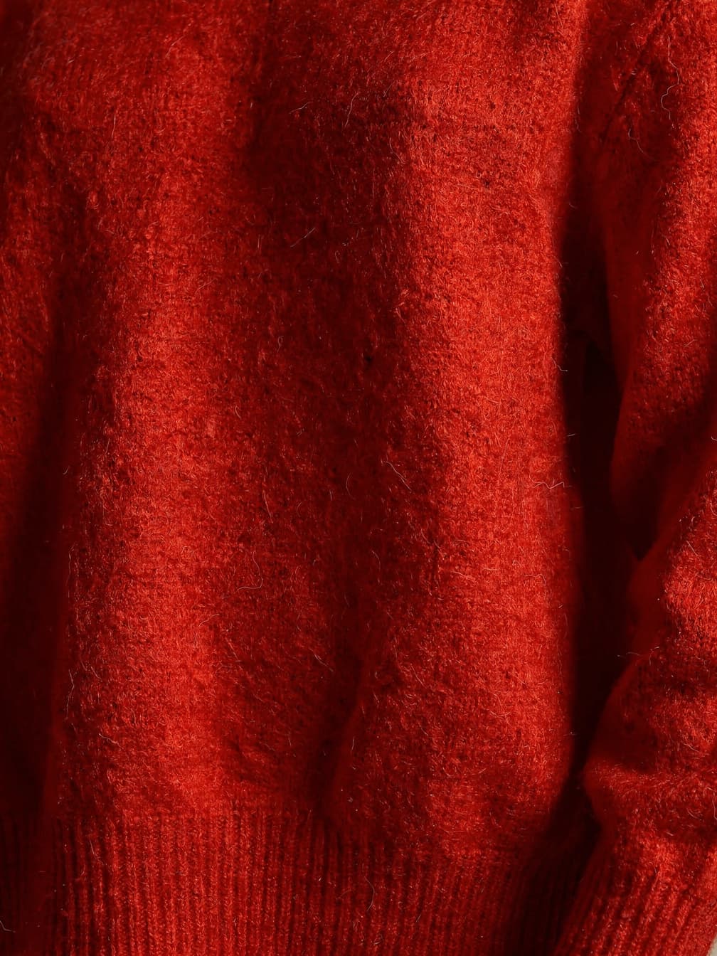 Pull col rond Juliette – Rouge
