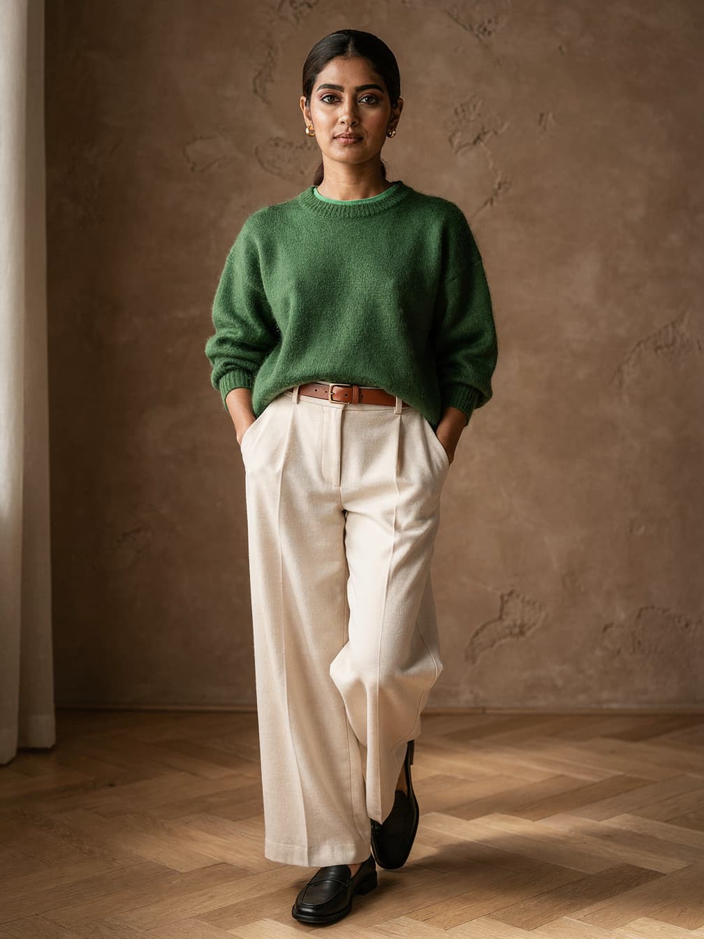 Pull col rond Juliette – Vert