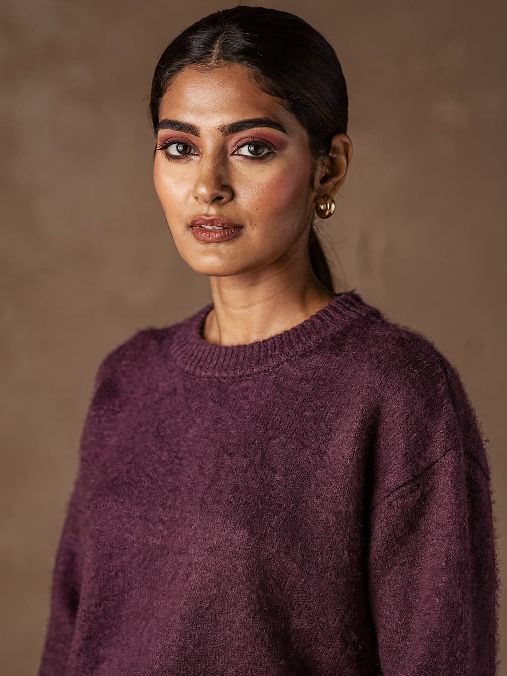 Pull col rond Juliette – Violet