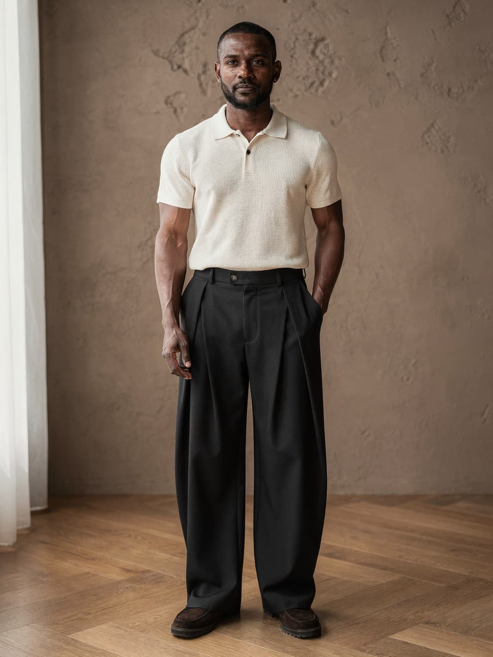 Pantalon taille haute Léon – Noir