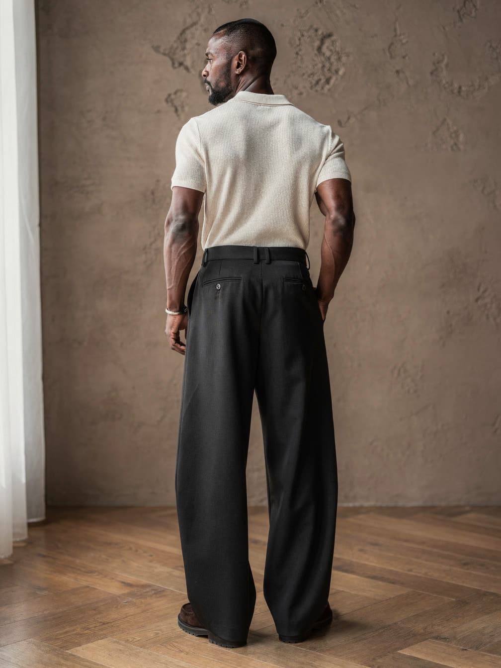 Pantalon taille haute Léon – Noir