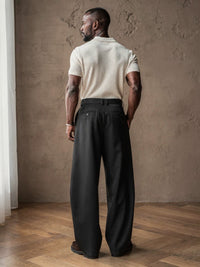 Pantalon taille haute Léon – Noir
