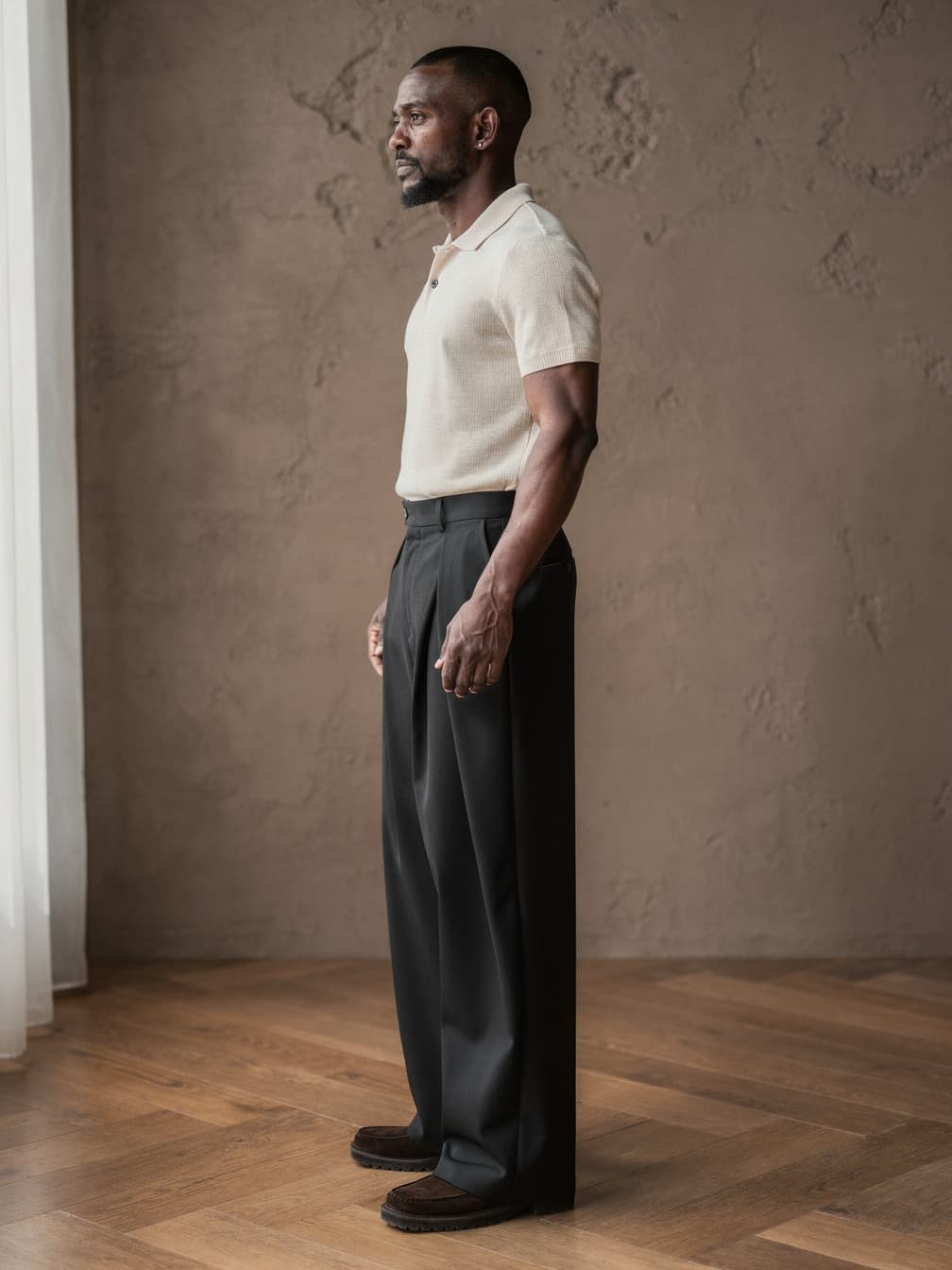 Pantalon taille haute Léon – Noir
