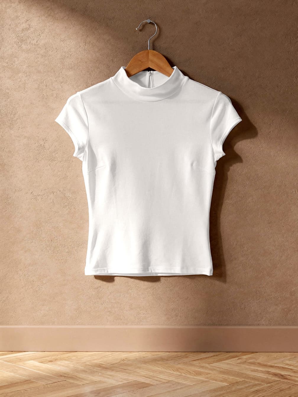Col roulé Madeleine – Blanc