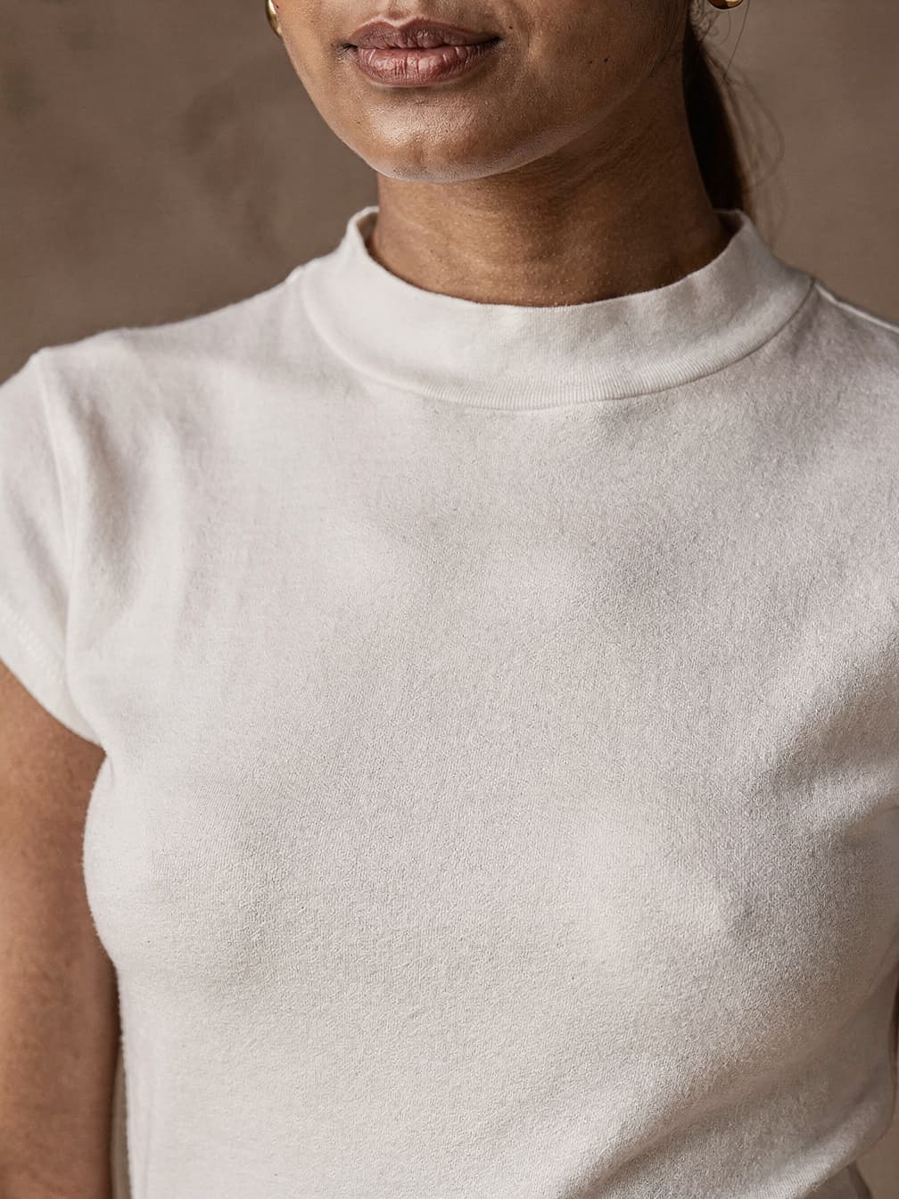 Col roulé Madeleine – Blanc