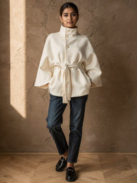 Manteau court Mathilde – Blanc