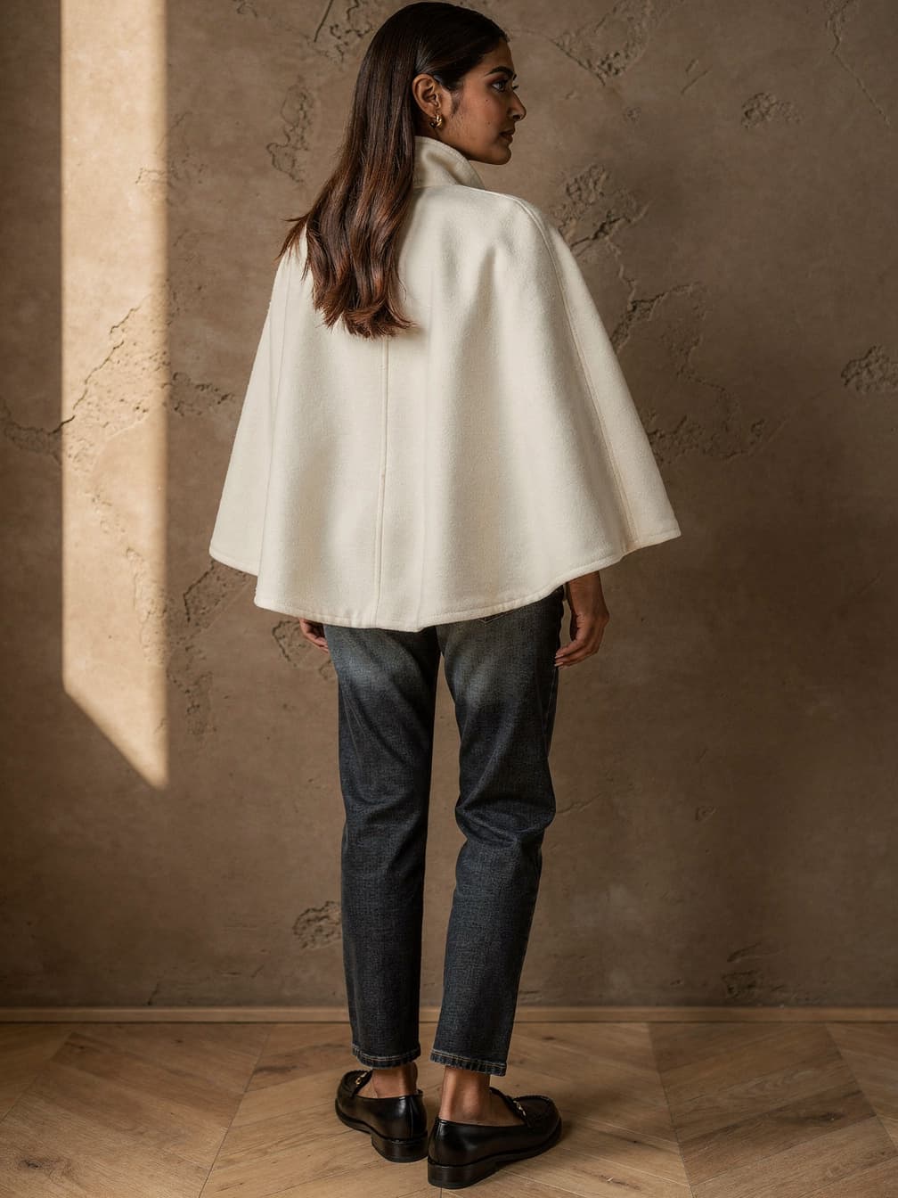 Manteau court Mathilde – Blanc