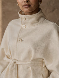 Manteau court Mathilde – Blanc