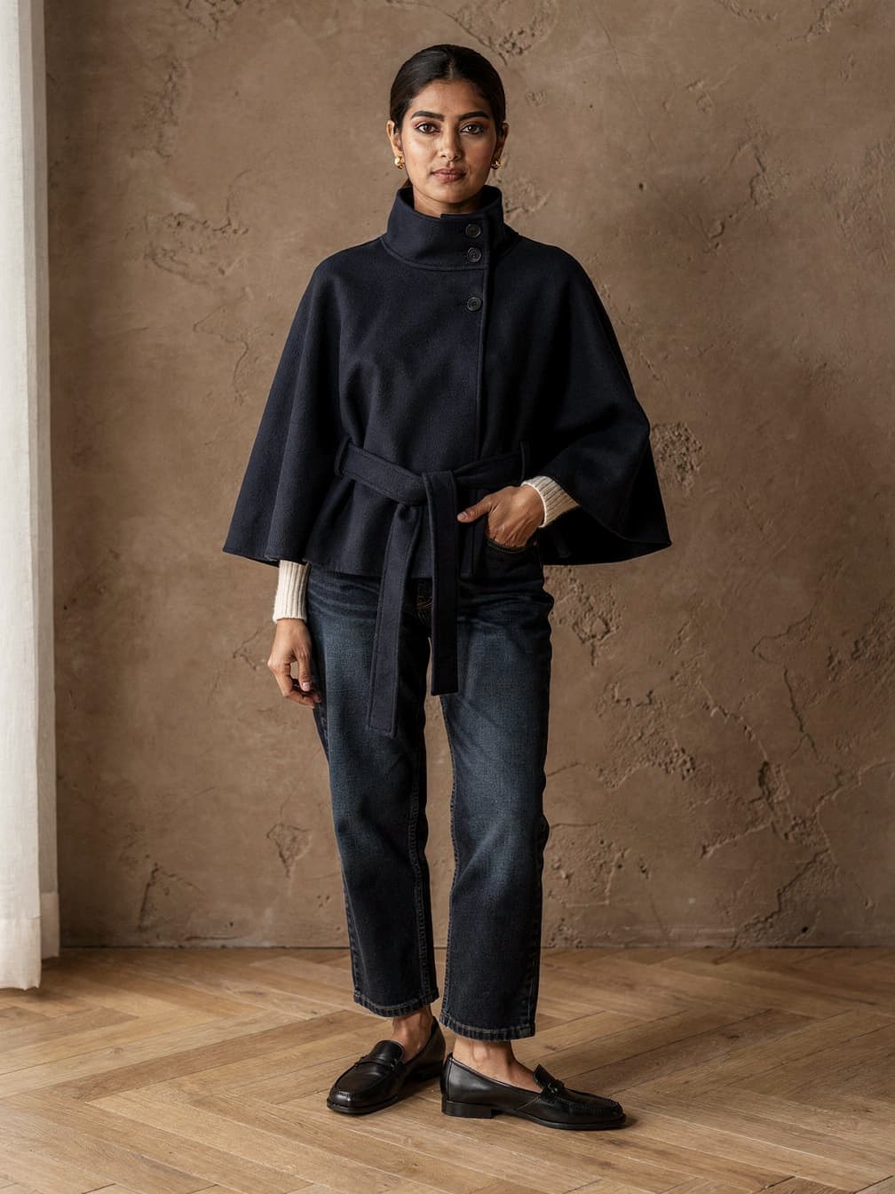 Manteau court Mathilde – Marine