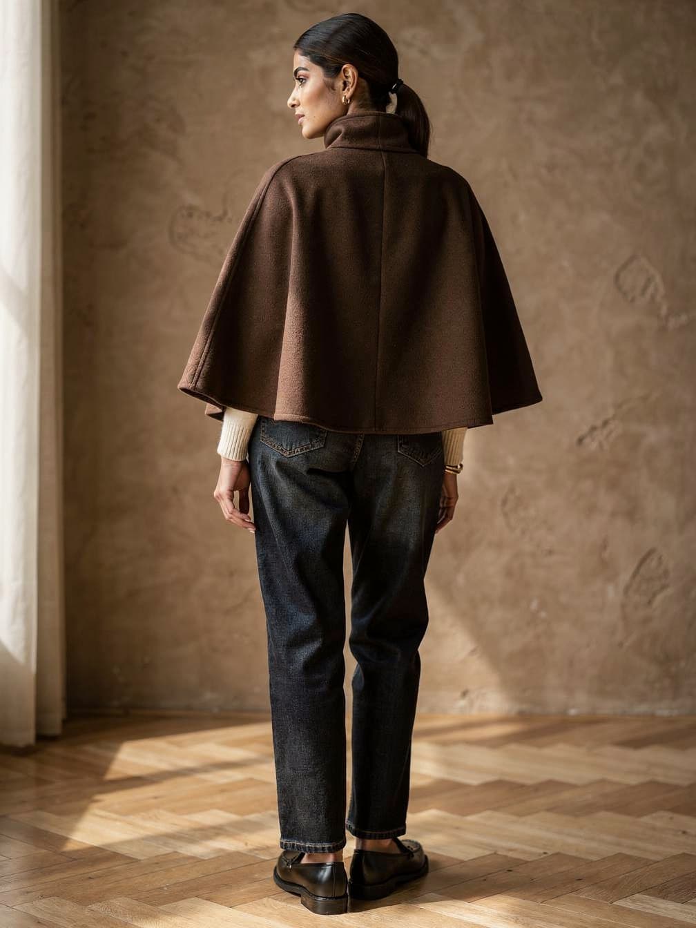 Manteau court Mathilde – Marron