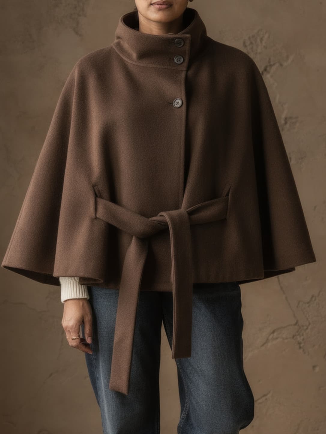 Manteau court Mathilde – Marron