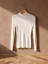 Pull col montant Noémie – Blanc