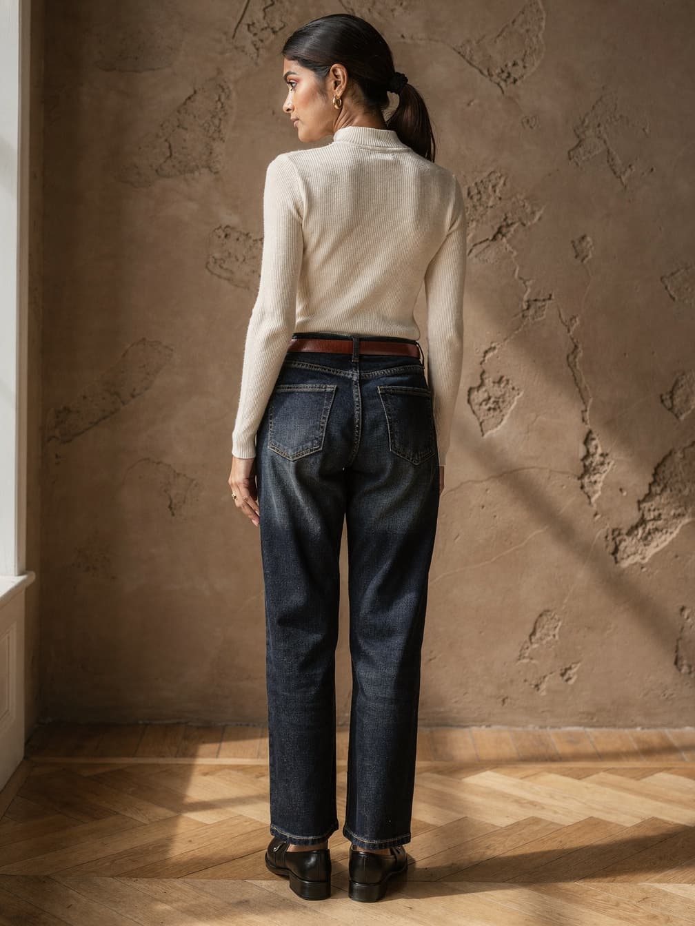 Pull col montant Noémie – Blanc