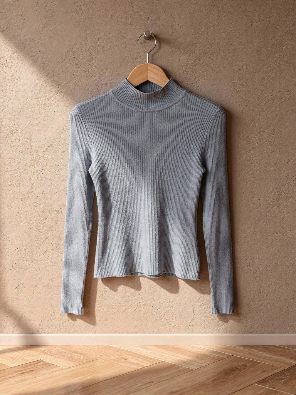 Pull col montant Noémie – Bleu clair