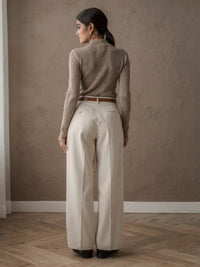 Pull col montant Noémie – Maron clair