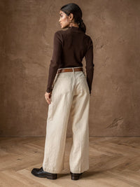Pull col montant Noémie – Maron foncé