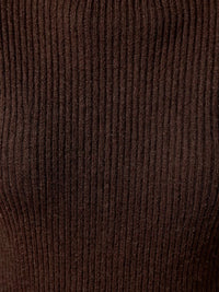 Pull col montant Noémie – Maron foncé