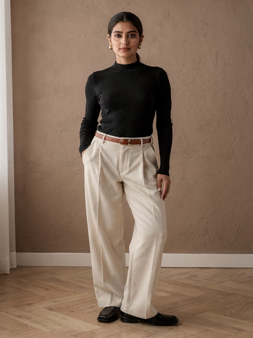 Pull col montant Noémie – Noir