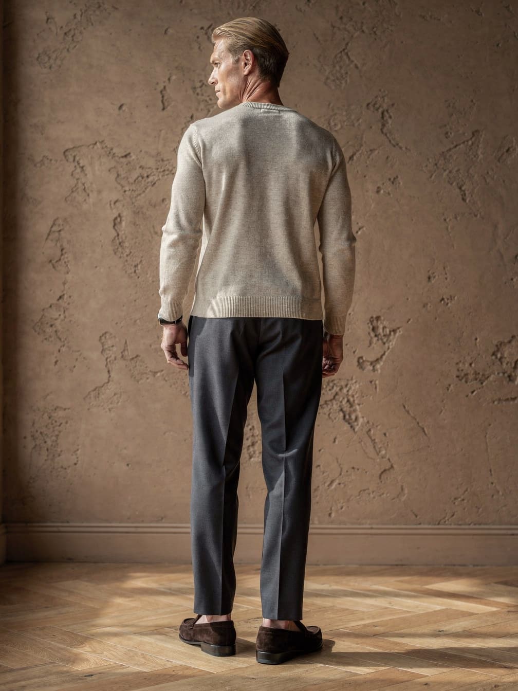 Pull col rond Octave – Beige