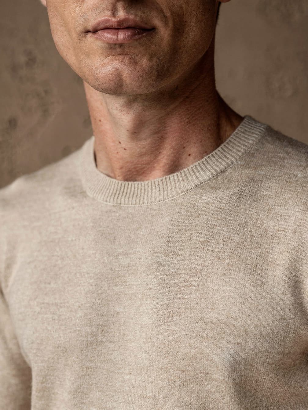 Pull col rond Octave – Beige