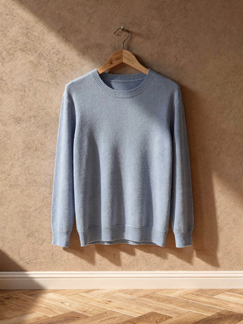 Pull col rond Octave – Bleu clair