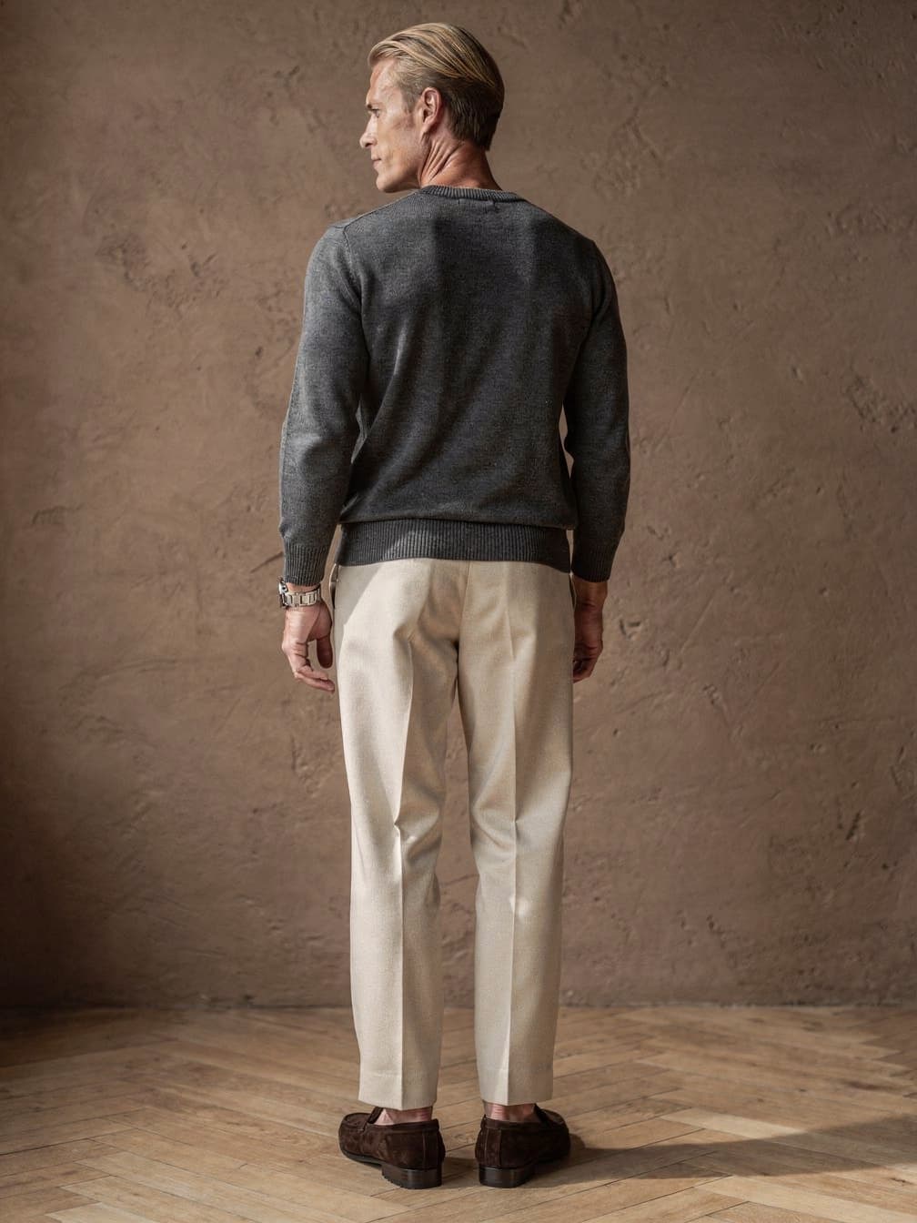 Pull col rond Octave – Gris foncé