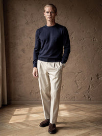 Pull col rond Octave – Marine