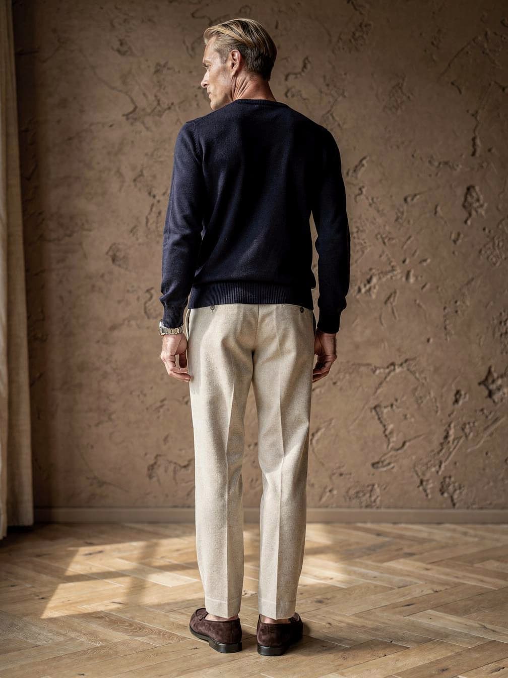 Pull col rond Octave – Marine