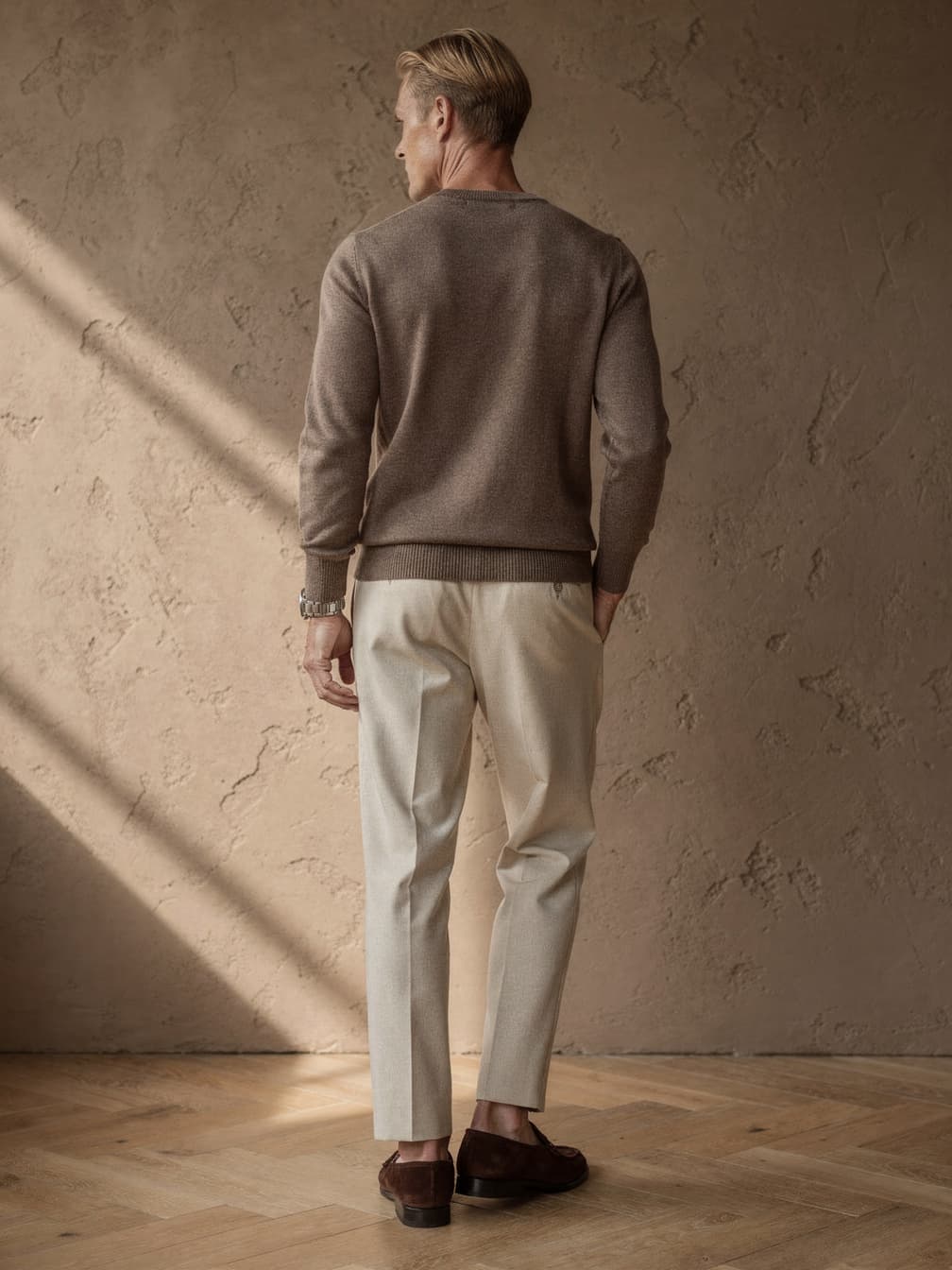 Pull col rond Octave – Marron