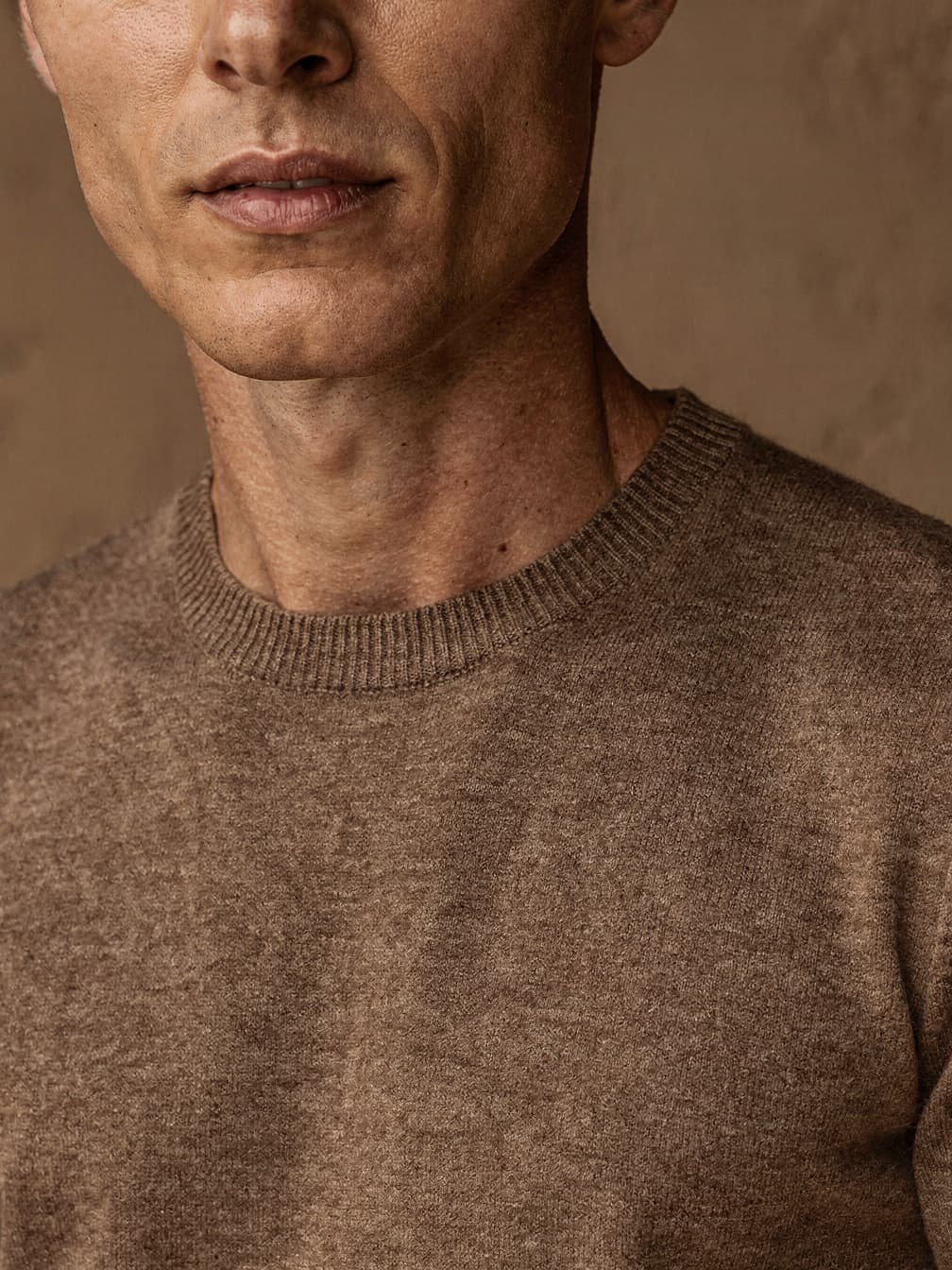 Pull col rond Octave – Marron