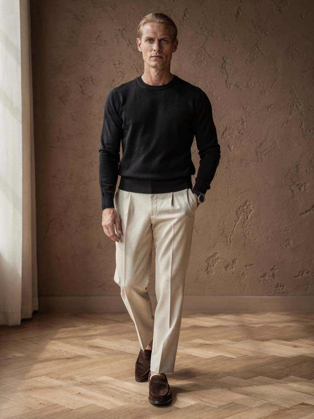 Pull col rond Octave – Noir