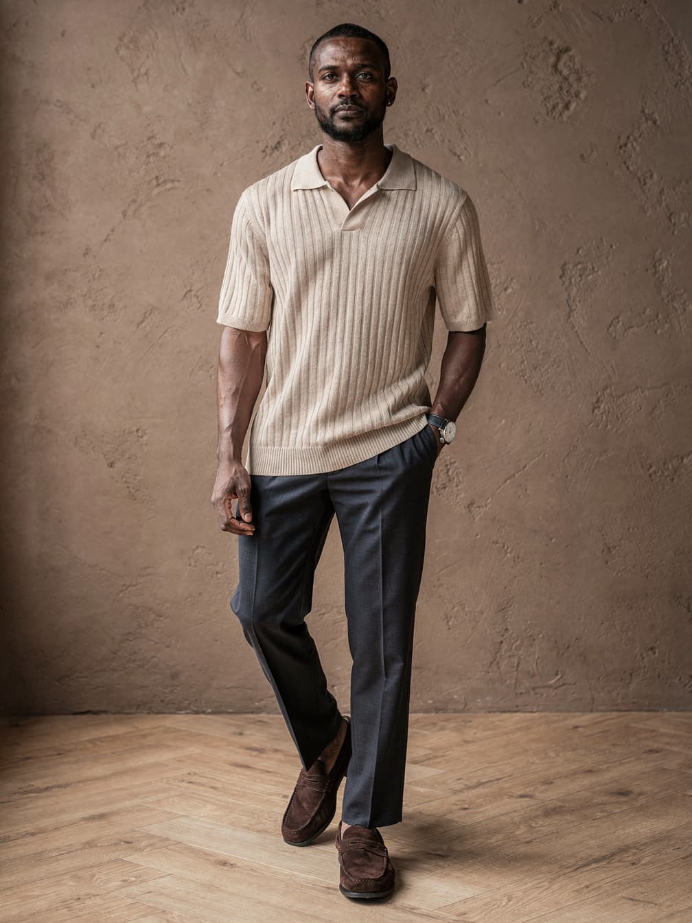 Polo en maille Paul – Beige