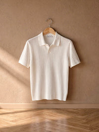 Polo en maille Paul – Blanc