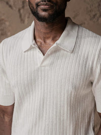 Polo en maille Paul – Blanc