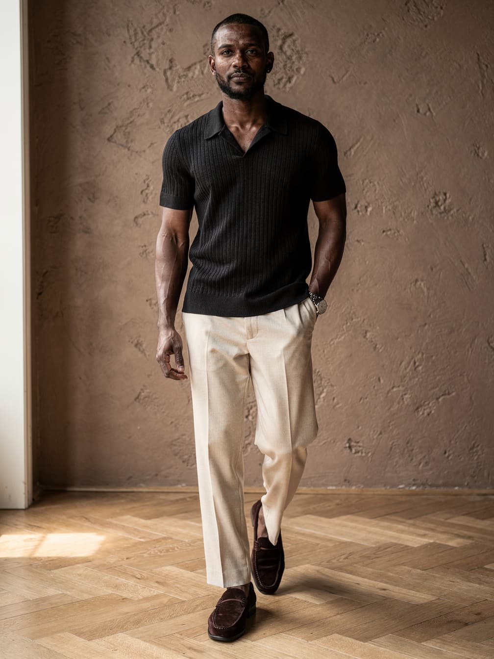 Polo en maille Paul – Noir