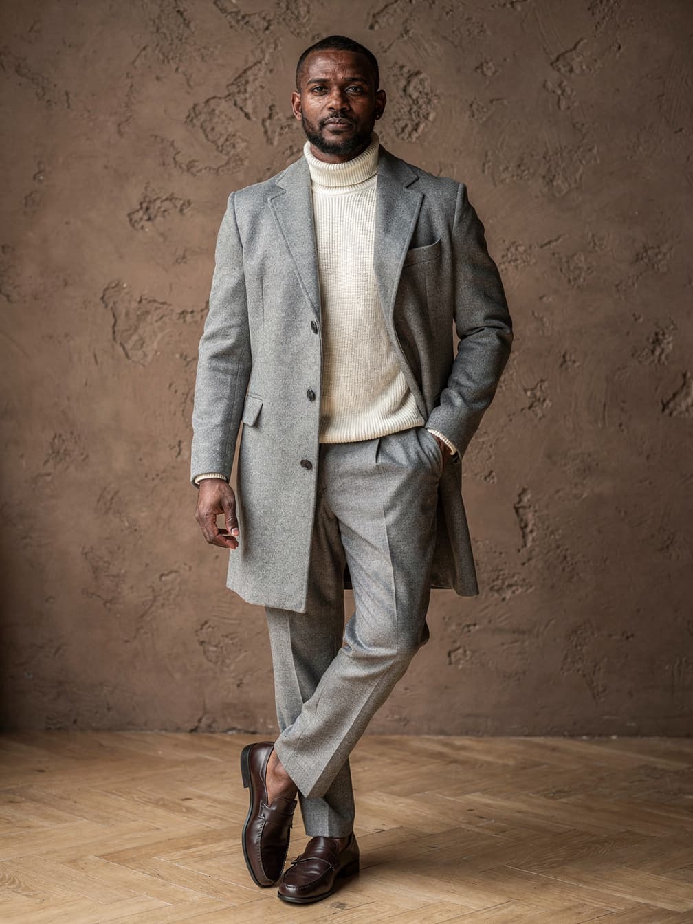 Manteau long Philippe – Gris