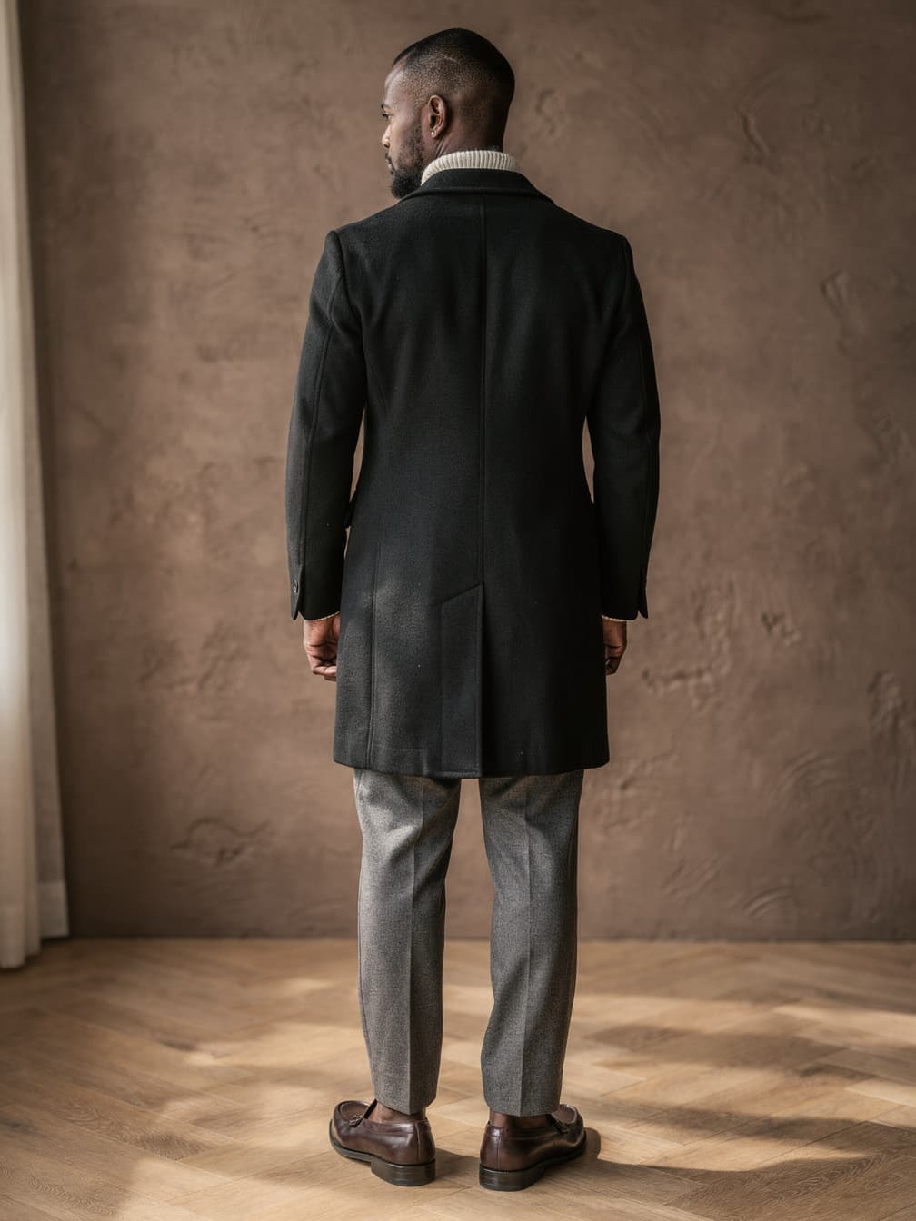 Manteau long Philippe – Noir