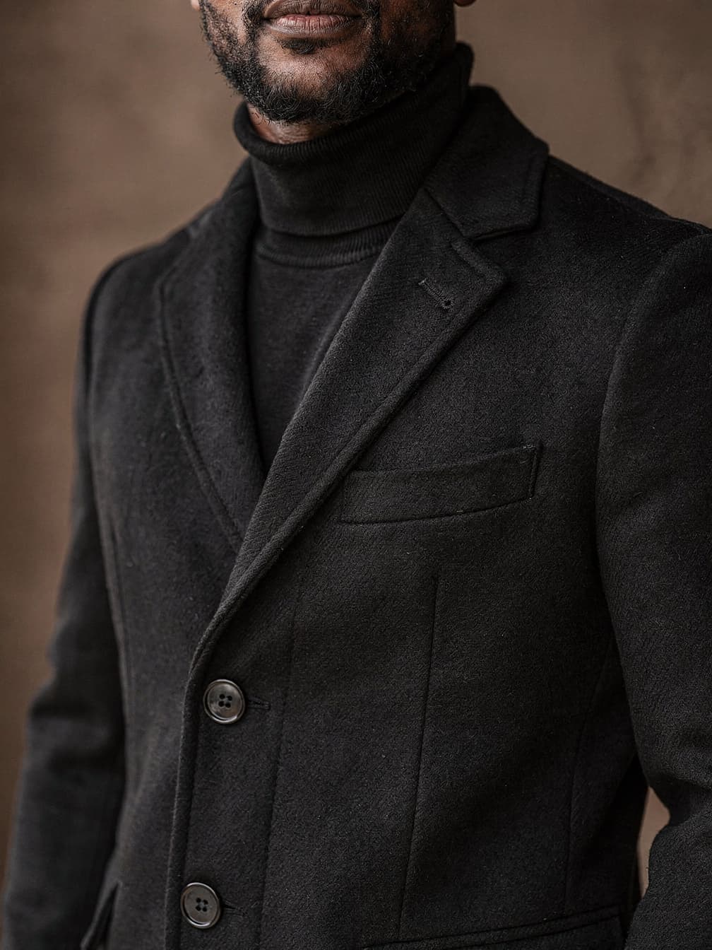 Manteau long Philippe – Noir