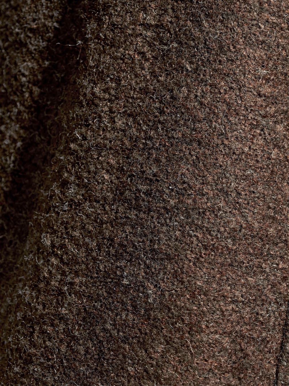 Manteau court croisé Philippine – Maron foncé