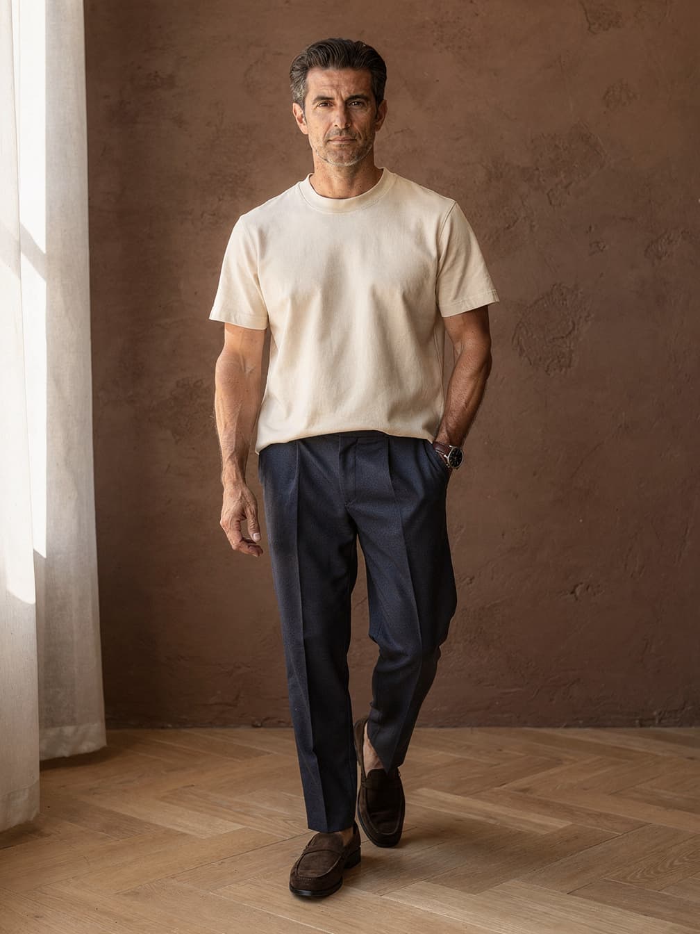 T-shirt épais Pierre – Beige