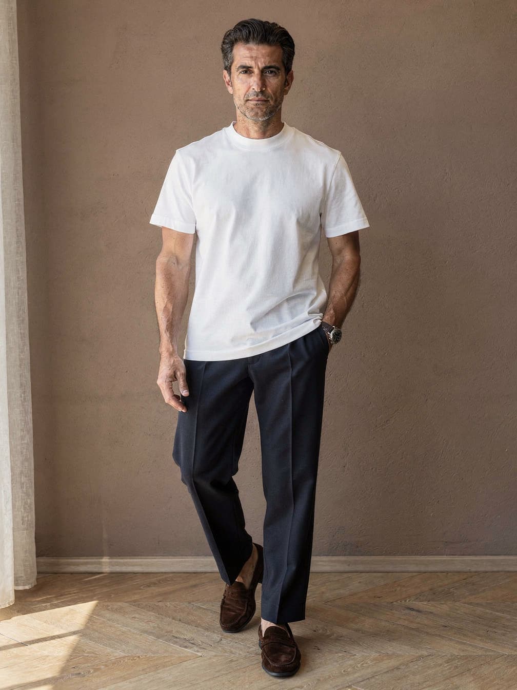 T-shirt épais Pierre – Blanc